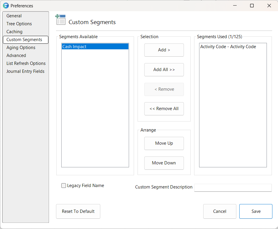 Custom Segment Set Up