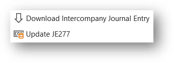 Download and Update Intercompany JE