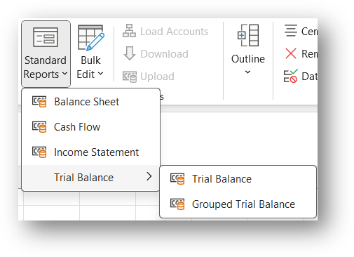 Trial Balance Options